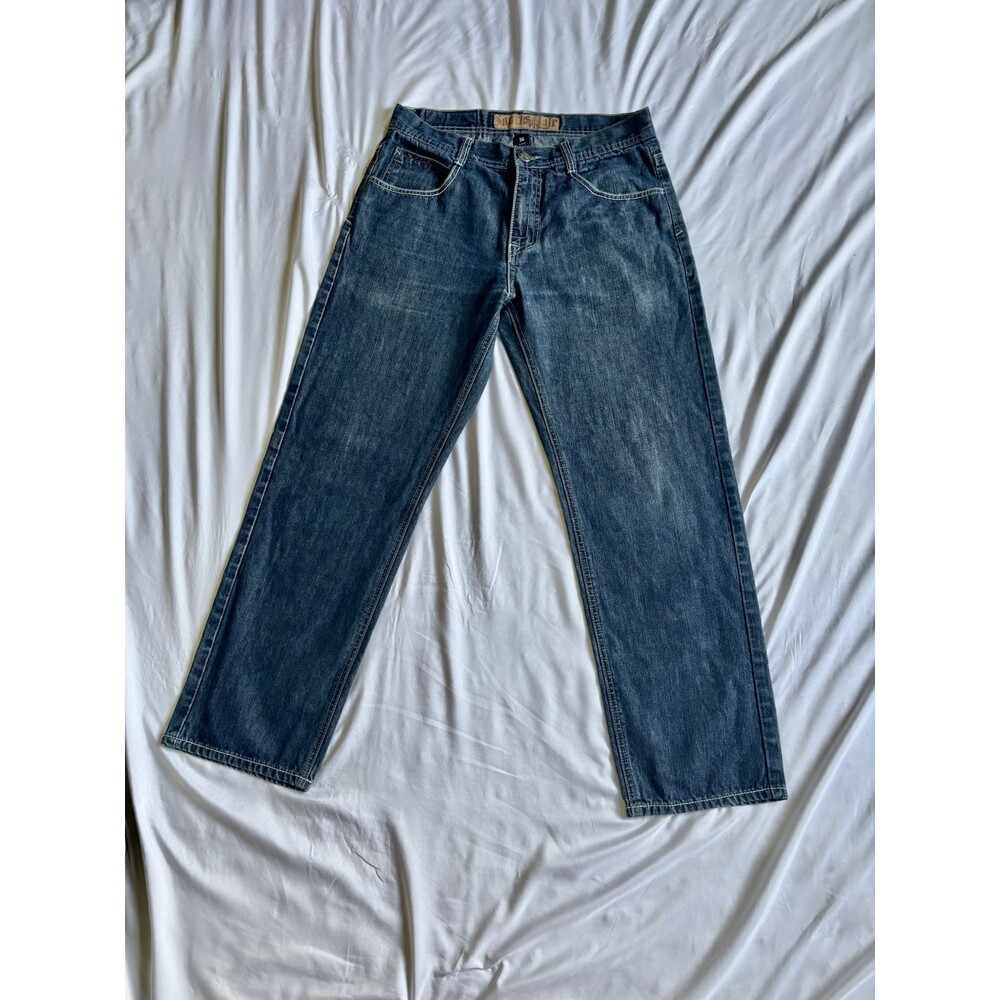 Southpole premium vintage loose fit embroidery jeans y2k style Size 36 - Picture 2 of 15